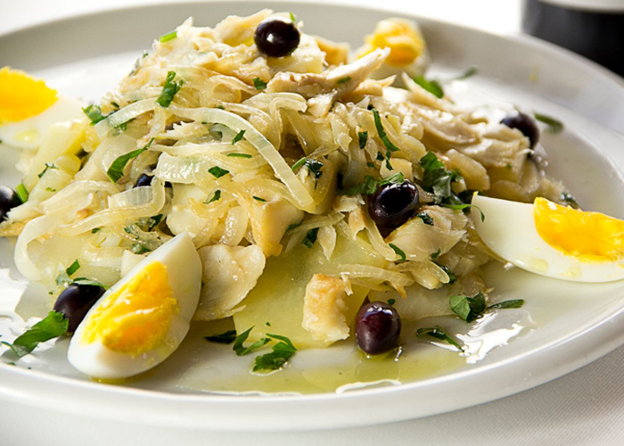 Codfish Gomes de Sá style in Porto
